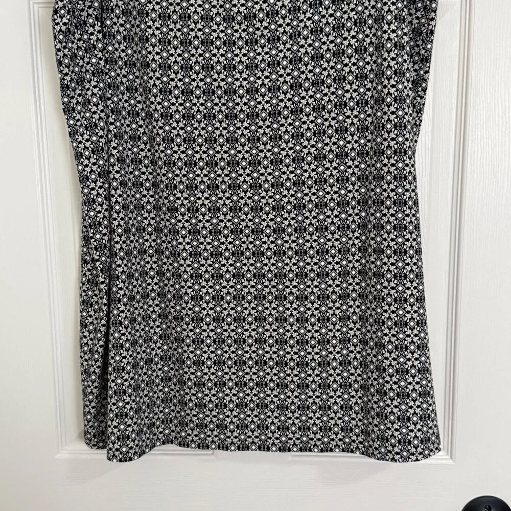 J Jill Skirt Womens 3X Black White Wearever Collection‎ NWT Office Casual